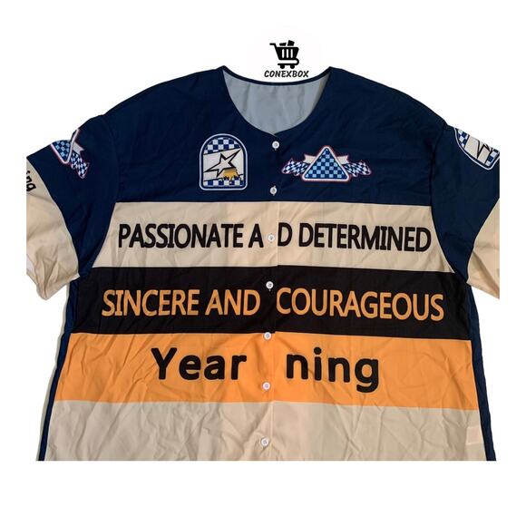 Shein Curve Men's Size 3XL Button Up Short Sleeve Adult Shirt Jersey - Picture 4 of 12